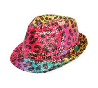 W WIDMANN MILANO Party Fashion - Chapeau avec paillettes, Fedora en différentes couleurs et motifs, accessoire pour les costumes de carnaval