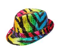 W WIDMANN MILANO Party Fashion - Chapeau avec paillettes, Fedora en différentes couleurs et motifs, accessoire pour les costumes de carnaval