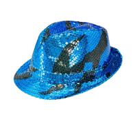 W WIDMANN MILANO Party Fashion - Chapeau avec paillettes, Fedora en différentes couleurs et motifs, accessoire pour les costumes de carnaval