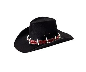 W WIDMANN MILANO Party Fashion - Chapeau dandy dents de crocodile, noir