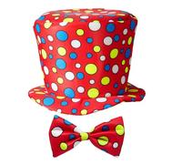 W WIDMANN MILANO Party Fashion - Chapeau de clown avec noeud papillon, set de 2 pièces, pour enfants, cirque, anniversaire, déguisement, accessoire, carnaval