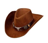 W WIDMANN MILANO Party Fashion - Chapeau de cow-boy marron aspect daim