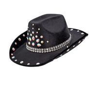 W WIDMANN MILANO Party Fashion - Chapeau de cow-girl ou cow-boy avec diamants, pour adultes, accessoire de carnaval, enterrement de vie de garçon