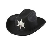 W WIDMANN MILANO Party Fashion - Chapeau de cowboy pour enfants, avec étoile de shérif, marron, en feutre, Far West, Chapeau, Accessoire, Carnaval