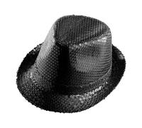 W WIDMANN MILANO Party Fashion - Chapeau Fedora, Chapeau avec paillettes, Couvre-chef, Carnaval (Lot de 2)