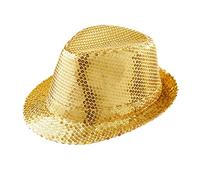 W WIDMANN MILANO Party Fashion - Chapeau Fedora, Chapeau avec paillettes, Couvre-chef, Carnaval (Lot de 5)