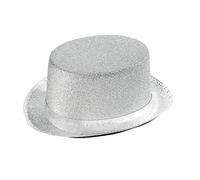 W WIDMANN MILANO Chapeau haut de forme – Argenté, élégance intemporelle, confortable pour fêtes
