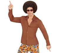 W WIDMANN MILANO Party Fashion - Chemise années 70 pour hommes, Disco Fever, Tenue de fête, Costume de carnaval