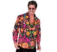 W WIDMANN MILANO Party Fashion - Chemise de soirée à imprimé intégral Voyant, Manches Longues, Costume pour Homme pour Le Carnaval