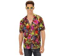 W WIDMANN MILANO Party Fashion - Chemise hawaïenne pour adultes, manches courtes, hippie, festival, carnaval