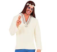 W WIDMANN MILANO Party Fashion - Chemise hippie, haut bohème années 60, tenue Flower Power, pour carnaval, festival