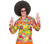 W WIDMANN MILANO Party Fashion - Chemise Hippie, Hipster, Flower Power, Tenue des années 60, Costumes de carnaval