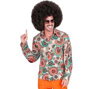 W WIDMANN MILANO Party Fashion - Chemise Hippie, Hipster, Flower Power, Tenue des années 60, Costumes de carnaval