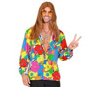 W WIDMANN MILANO Party Fashion - Chemise Hippie, Hipster, Flower Power, Tenue des années 60, Costumes de carnaval