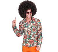 W WIDMANN MILANO Party Fashion - Chemise Hippie, Hipster, Flower Power, Tenue des années 60, Costumes de carnaval