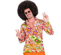 W WIDMANN MILANO Party Fashion - Chemise Hippie, Hipster, Flower Power, Tenue des années 60, Costumes de carnaval