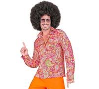 W WIDMANN MILANO Party Fashion - Chemise Hippie, Hipster, Flower Power, Tenue des années 60, Costumes de carnaval