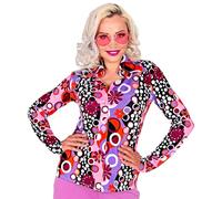 W WIDMANN MILANO Party Fashion - Chemisier années 70 pour femmes, chemise rétro pour carnaval, soirée à thème Disco Fever, costume