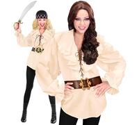 Widmann T-shirt Party Fashion à volants — pirate, vampire, médiéval, disco, carnaval