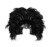 W WIDMANN MILANO Party Fashion -Coiffe en plumes Brazil, Samba, Chapeau, Coiffure, Accessoire, Fête à thème, Carnaval