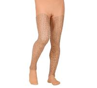 Widmann Collants poilus pour hommes 60 DEN Taille unique (M/L) Beige Humoristique