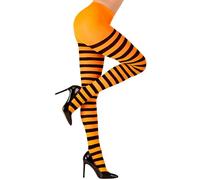 W WIDMANN MILANO Collants Party Fashion rayés orange et noir 70 DEN (M/L) Halloween