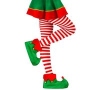 W WIDMANN MILANO Party Fashion - collants rayés, 70 DEN, elfes, Père Noël, Noël