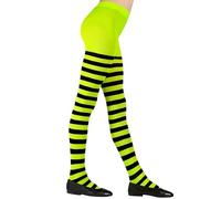 W WIDMANN MILANO – Collants rayés enfant pour déguisement – Vert/Noir 11-13 ans