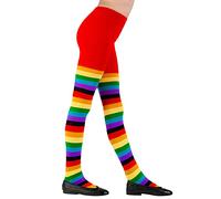 Widmann Collants rayés enfants Party Fashion – Accessoires de déguisement – 4-5 ans Multicolore