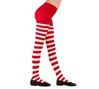 Widmann – Collants rayés rouges et blancs – Enfant 8-10 ans (140 cm)