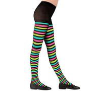 W WIDMANN MILANO Party Fashion - Collants rayés pour enfants, accessoires de déguisement pour costumes de sorcières, coccinelles, abeilles, elfes, pour tous les jours et bien plus encore