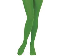 WIDMANN 4799V - Collants pour Femmes Adultes, Aliena, Ballerine, années 60, Hippie, Disco, Carnaval brésilien, Elfa, Saint-Patrick, 40 DEN, Taille Unique, Couleur Vert