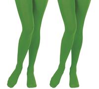 W WIDMANN MILANO Party Fashion, Collants verts vifs, style unique inspiré des années 60, confort optimal en nylon 40 deniers, taille unique, entretien facile, polyvalents pour toutes occasions