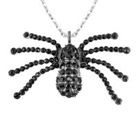 W WIDMANN MILANO Party Fashion - Collier araignée avec strass | Accessoire de bijou pour costumes de vampire, de sorcière, d'araignée et d'Halloween, carnaval, soirées à thème