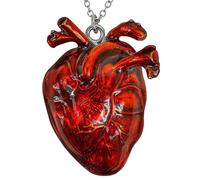 W WIDMANN MILANO Party Fashion - Collier cœur anatomique | Collier avec pendentif en forme de cœur, accessoire d'inspiration horreur et gothique pour Halloween et le carnaval
