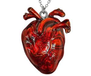 W WIDMANN MILANO Party Fashion - Collier cœur anatomique | Collier avec pendentif en forme de cœur, accessoire d'inspiration horreur et gothique pour Halloween et le carnaval