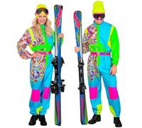 W WIDMANN MILANO Party Fashion - Combinaison de ski déguisement pour femmes et hommes, salopette avec ceinture, design rétro pour carnaval et après-ski
