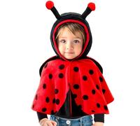 W WIDMANN MILANO Party Fashion - Costume animalier pour enfant, poncho à capuche en peluche, 98 cm, déguisement pour carnaval et fêtes