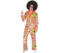 W WIDMANN MILANO Party Fashion - Costume années 60 costume, veste et pantalon, hippie, reggae, flower power, disco fever