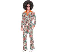 W WIDMANN MILANO Party Fashion - Costume années 60 costume, veste et pantalon, hippie, reggae, flower power, disco fever