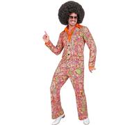 W WIDMANN MILANO Party Fashion - Costume années 60 costume, veste et pantalon, hippie, reggae, flower power, disco fever