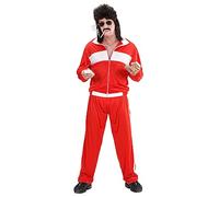 W WIDMANN MILANO Party Fashion - Costume années 80 Survêtement, Rouge, Jogging, Style rétro, Bad Taste Party, Mardi gras