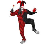 W WIDMANN MILANO Party Fashion - Costume Arlequin, Combinaison, Clown maléfique, Horreur, Tueur, Halloween