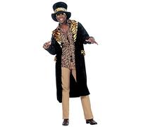 W WIDMANN MILANO Party Fashion - Costume Big Daddy pour homme | Ensemble 2 pièces avec manteau et chapeau, déguisement original de style gangster et millionnaire pour le carnaval