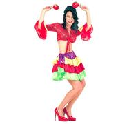 W WIDMANN MILANO Party Fashion - Costume brésilien, haut, jupe, danseuse, Brésilienne, fête estivale, carnaval