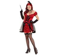 W WIDMANN MILANO Party Fashion - Costume Cabaret Girl, robe avec jarretelles, peigne avec plume, burlesque, carnaval