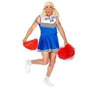 W WIDMANN MILANO Party Fashion - Costume Cheerleader pour hommes, haut et jupe, Drag Queen, uniforme scolaire, déguisements de carnaval, JGA