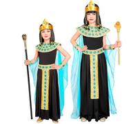 Widmann S.r.l. – Costume Cléopâtre pour fille – robe avec ceinture, col, manchettes, coiffe et cape