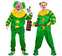 W WIDMANN MILANO Party Fashion - Costume Clown d'horreur de l'espace, combinaison, clown tueur, déguisement Halloween