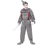 W WIDMANN MILANO Party Fashion - Costume clown rétro, horreur, clown tueur, arlequin, psychopathe, Halloween